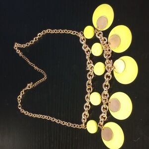Gold‎ and Yellow Statement Necklace
